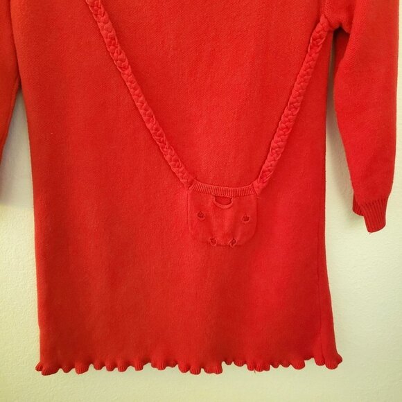 Ami Baby Girls Red and White Knit Sweater Dress Size 8-10 Years EUC - Picture 5 of 10